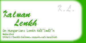 kalman lenkh business card